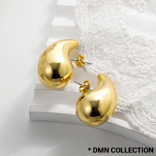 Bottega-Inspired Teardrop Gold Earrings