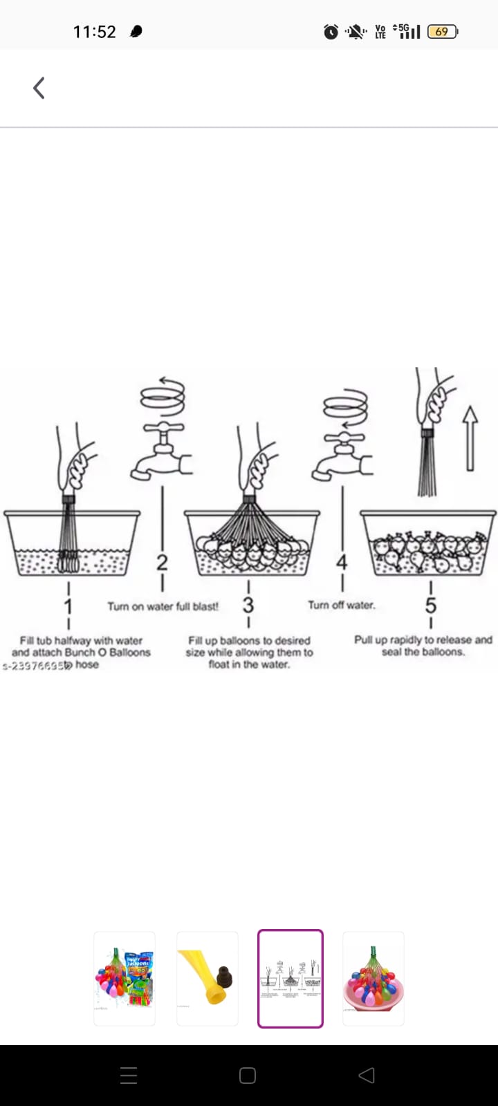 Self Sealing Magic Biodegradable Rapid fill Water Balloon