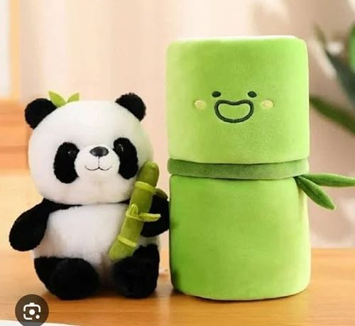 Cute Panda Plush with Bamboo 🐼🌿