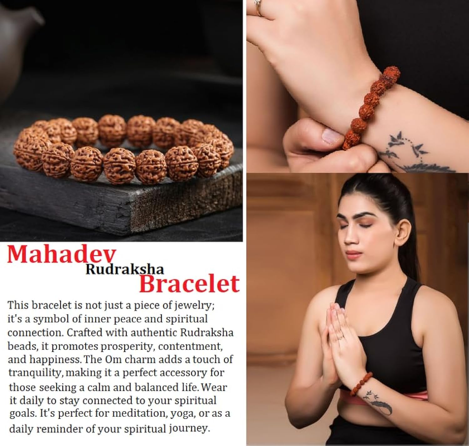 Maha SHivratri Combo - 5 Mukhi Rudraksha With Bracelet